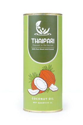 Coconut oil can front