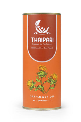 Safflower oil can front