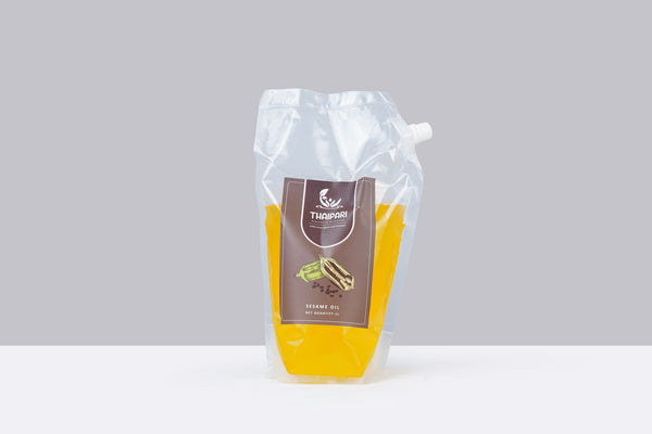 Sesame oil refill pack front