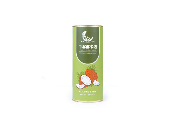 Coconut oil can front