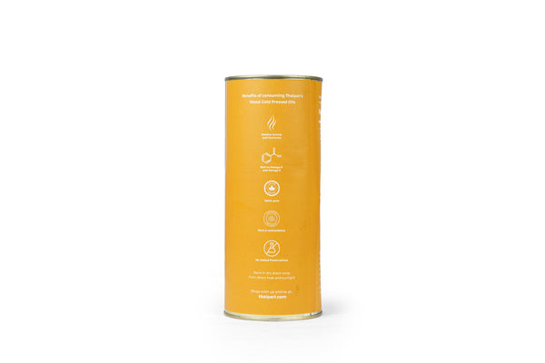 Mustard oil can side