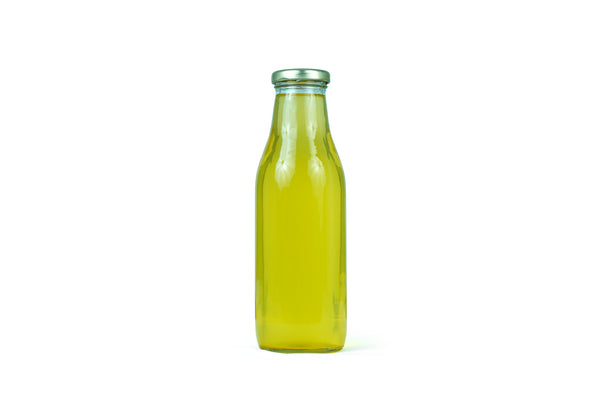 Sesame oil in glass bottle for representation purpose only