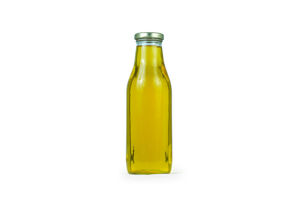 Sunflower oil in glass bottle for representation purpose only